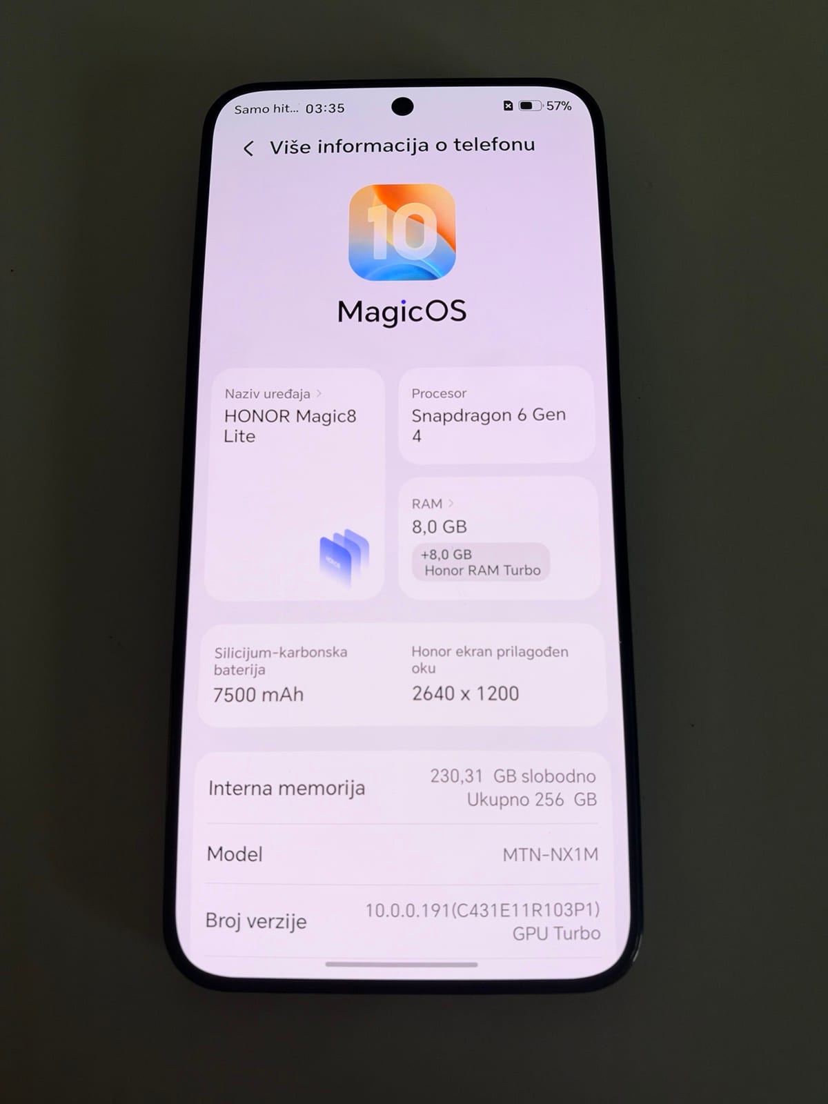 Honor Magic8 Lite 256GB 2